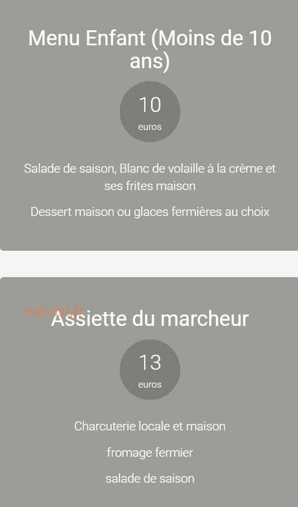 Auberge Vert Anes — carte page 3