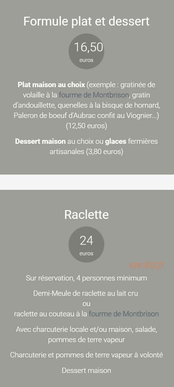 Auberge Vert Anes — carte page 2