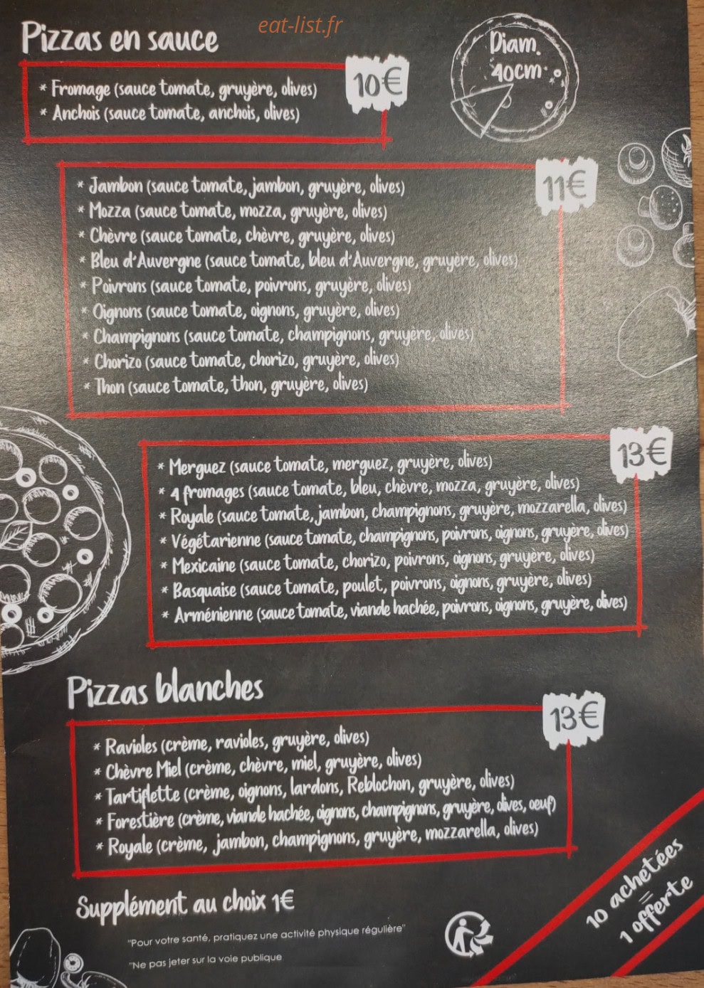 Lily Pizza — carte page 2