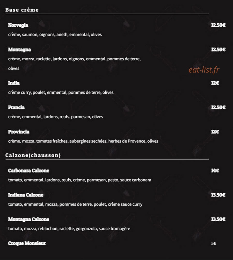 La Pizzamis — carte page 2