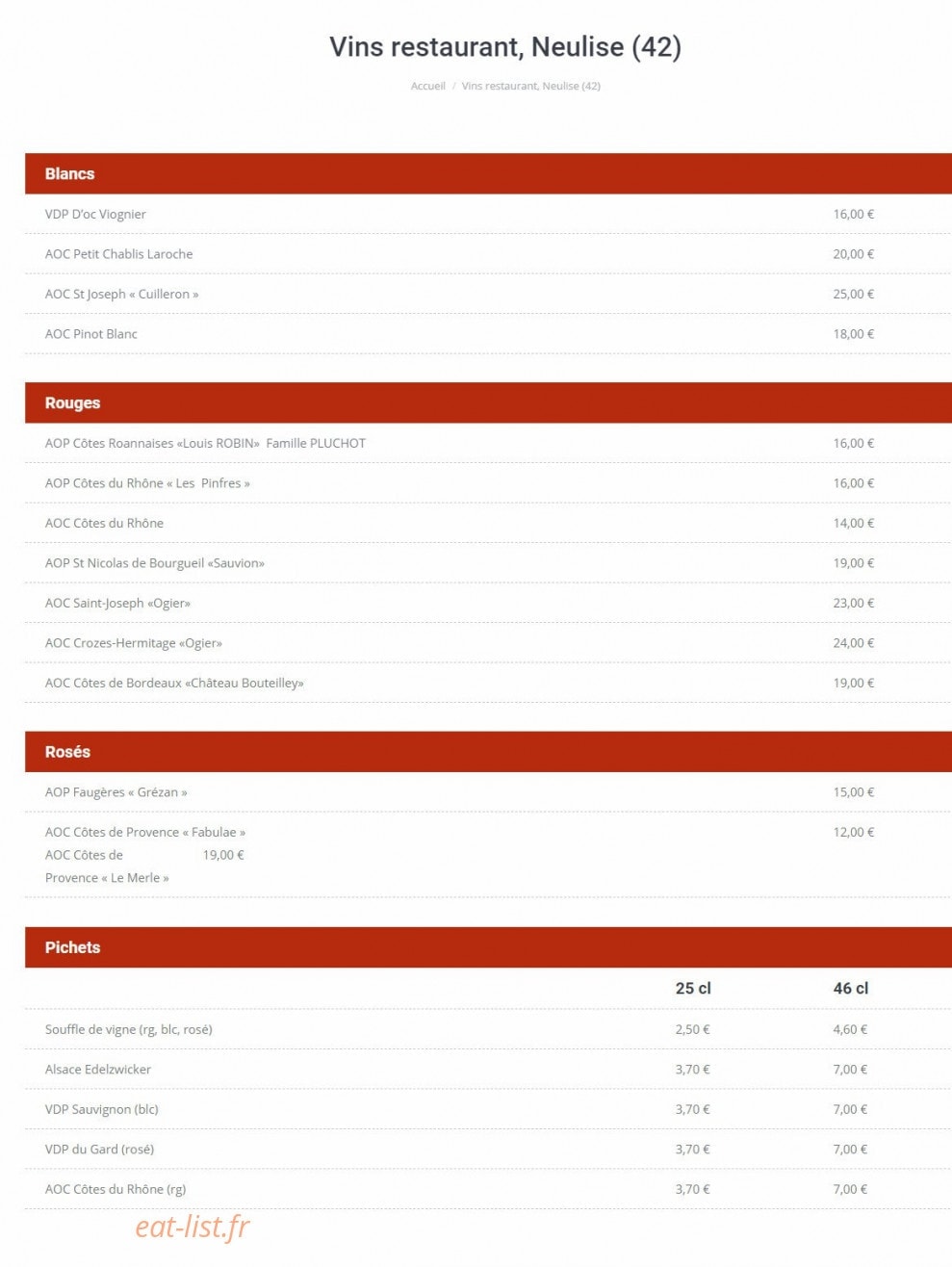 Bistrot de la Place — carte page 5