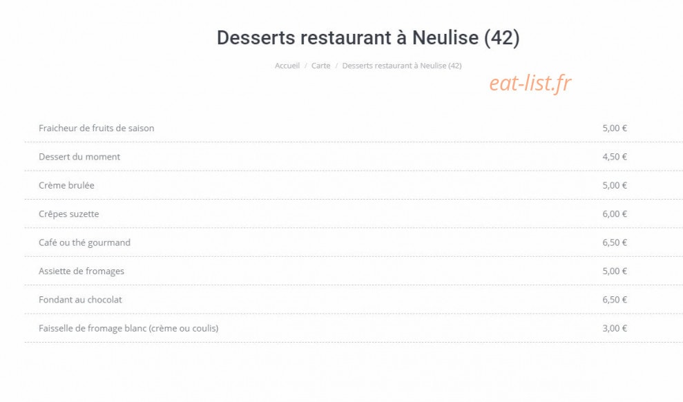 Bistrot de la Place — carte page 4