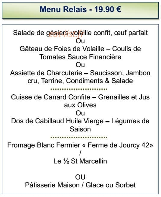 Le Relais du Château — carte page 1