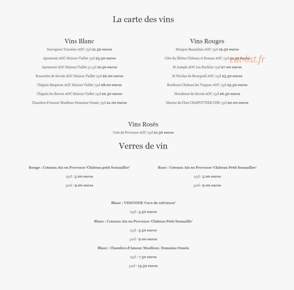 Chez Les Fondus — carte page 2