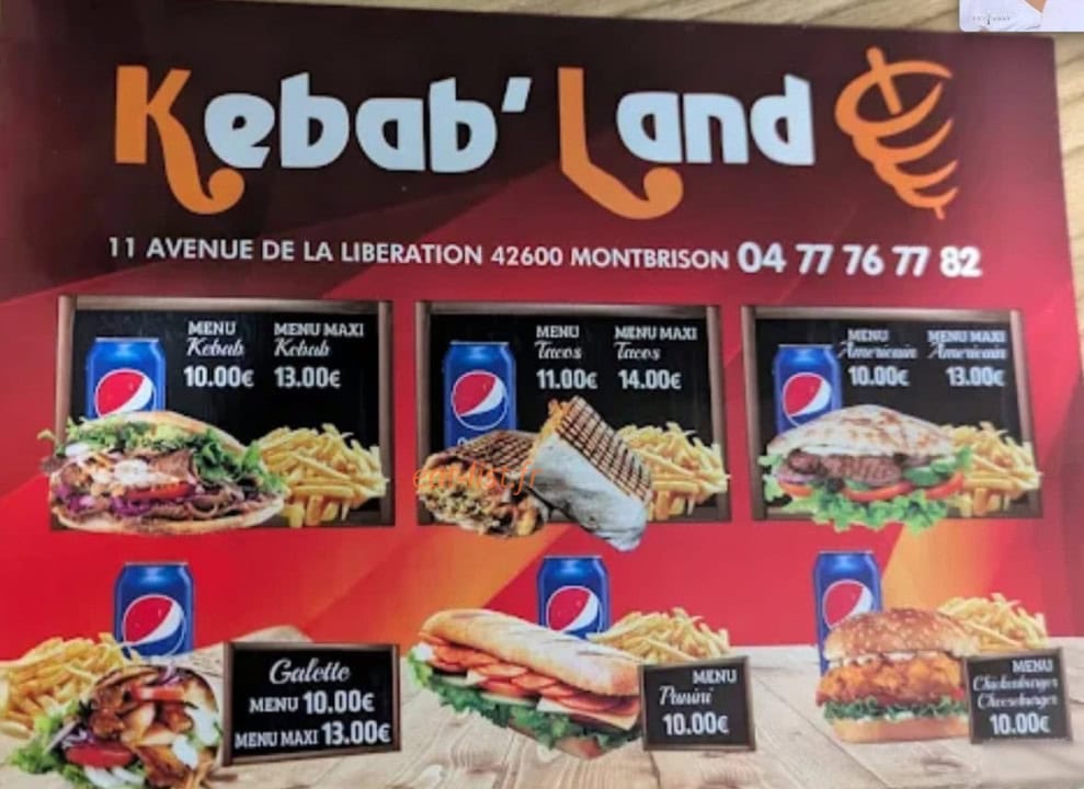 Kebab'Land — carte page 2