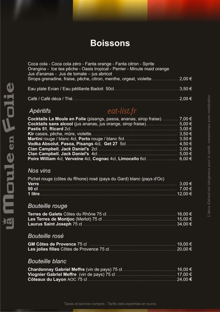 La moule en folie — carte page 4