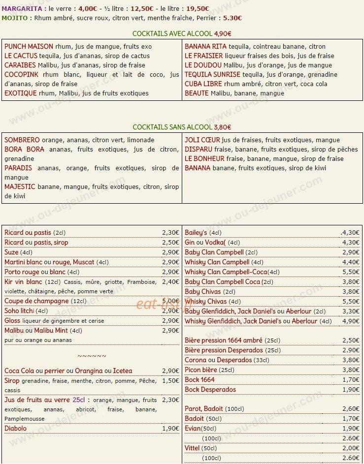 Le Cactus — carte page 13