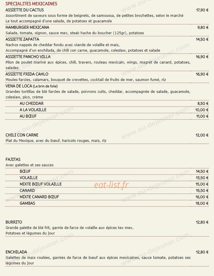 Le Cactus — carte page 5