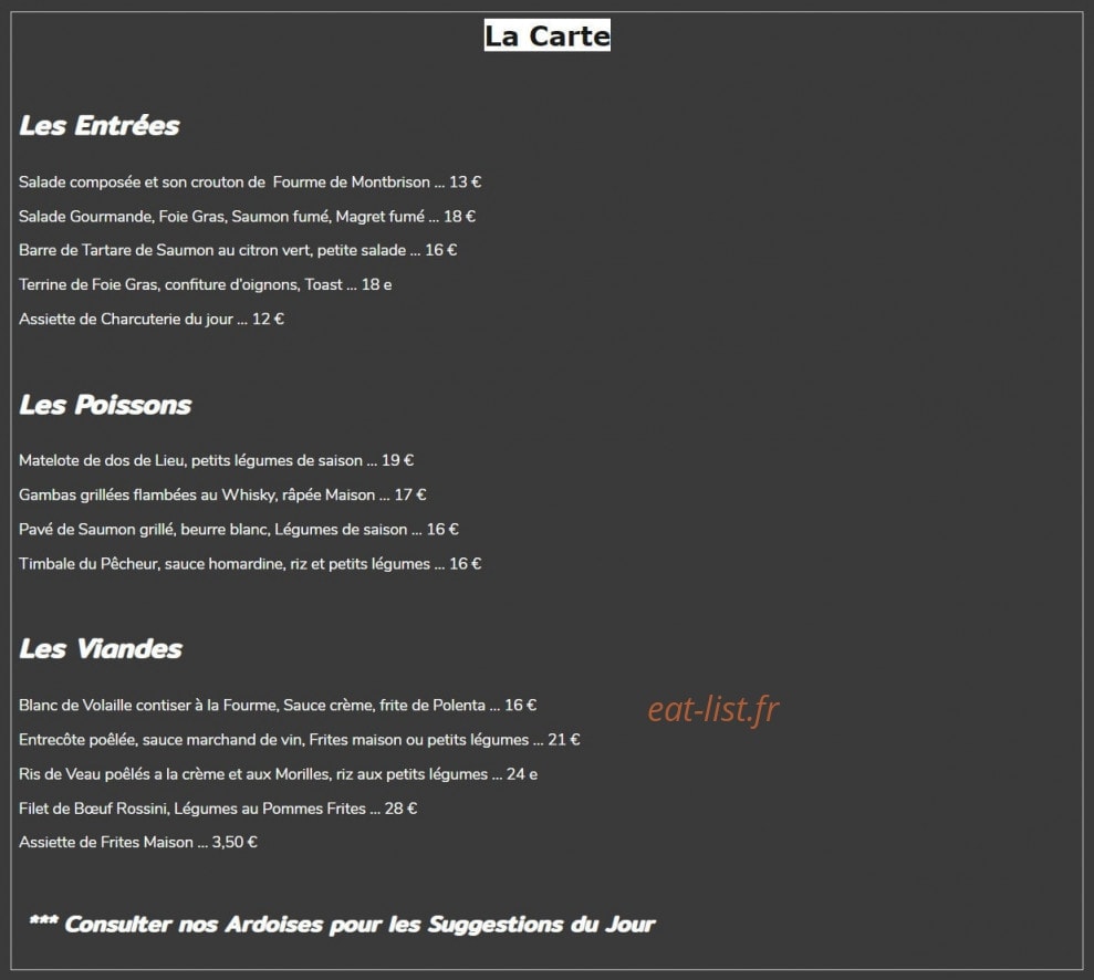 Le pass'plat — carte page 3