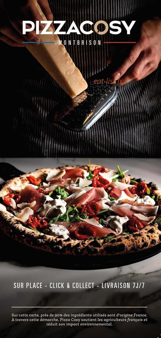 Pizza Cosy — carte page 1