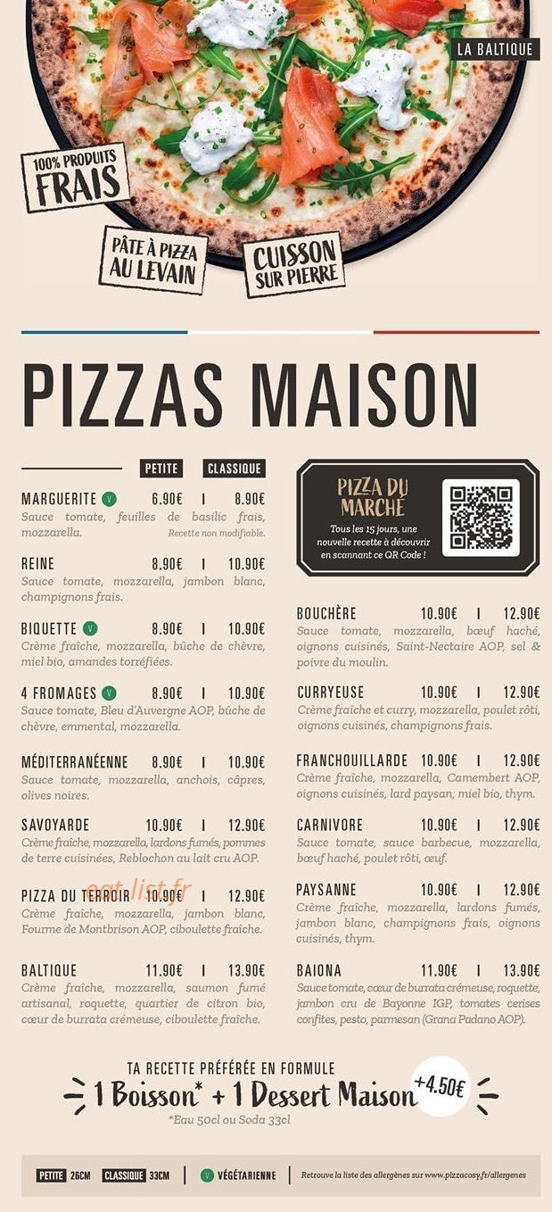 Pizza Cosy — carte page 3