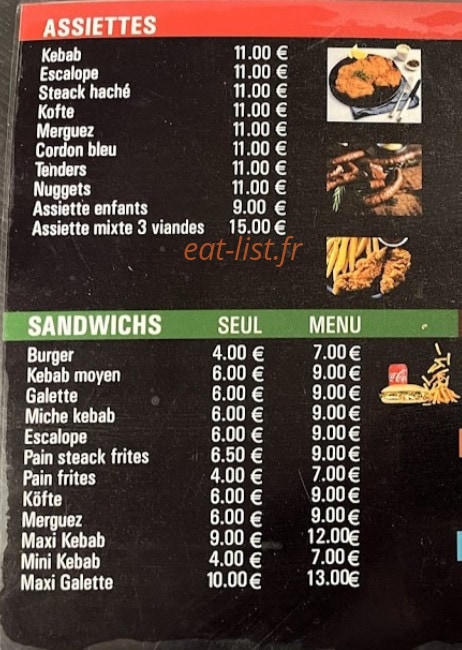 Tacos Sans Faim — carte page 2