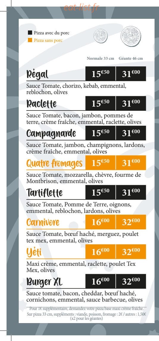 You'pizz — carte page 5