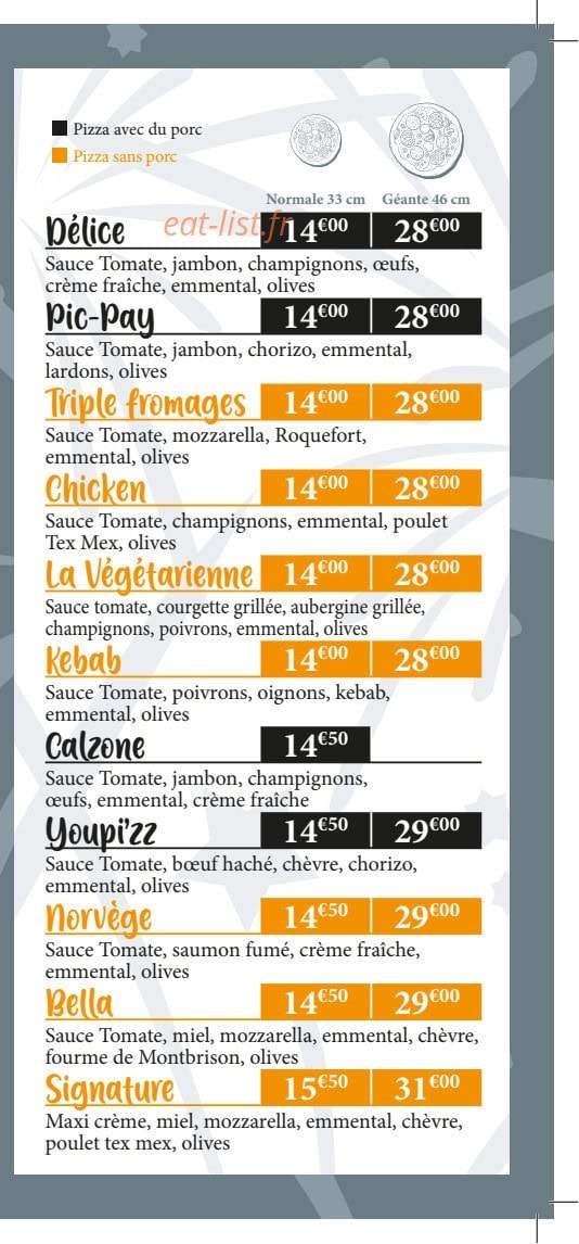 You'pizz — carte page 4