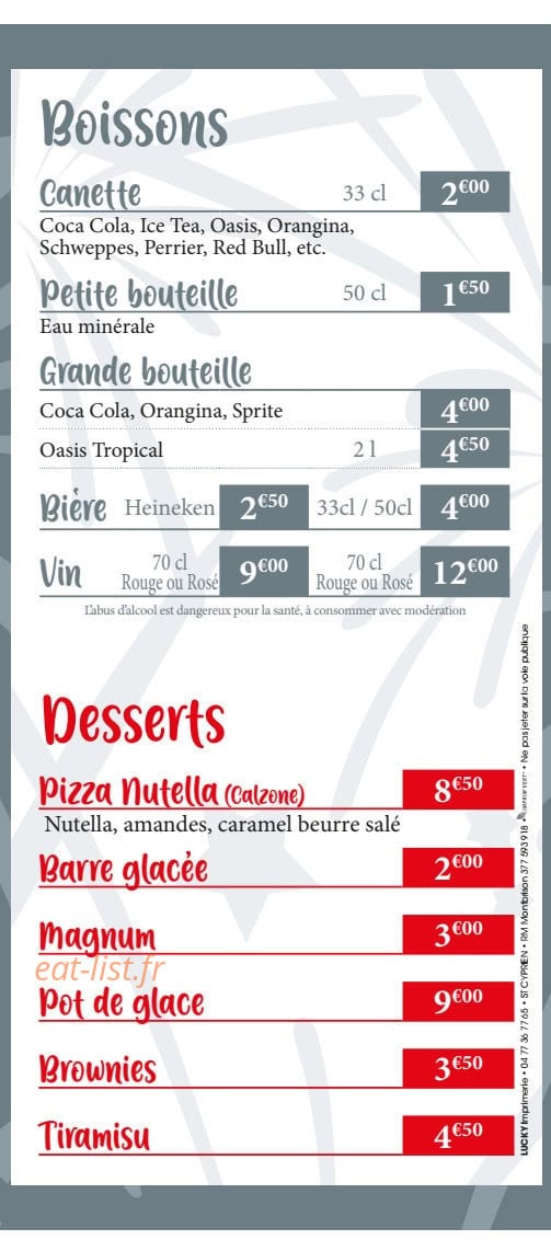 You'pizz — carte page 6