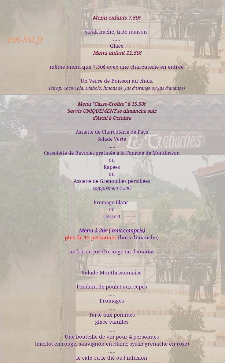 Auberge Les trabuches — carte page 2