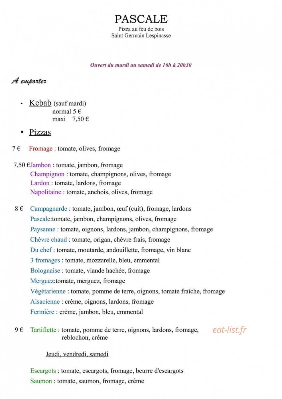 Pascale — carte page 1