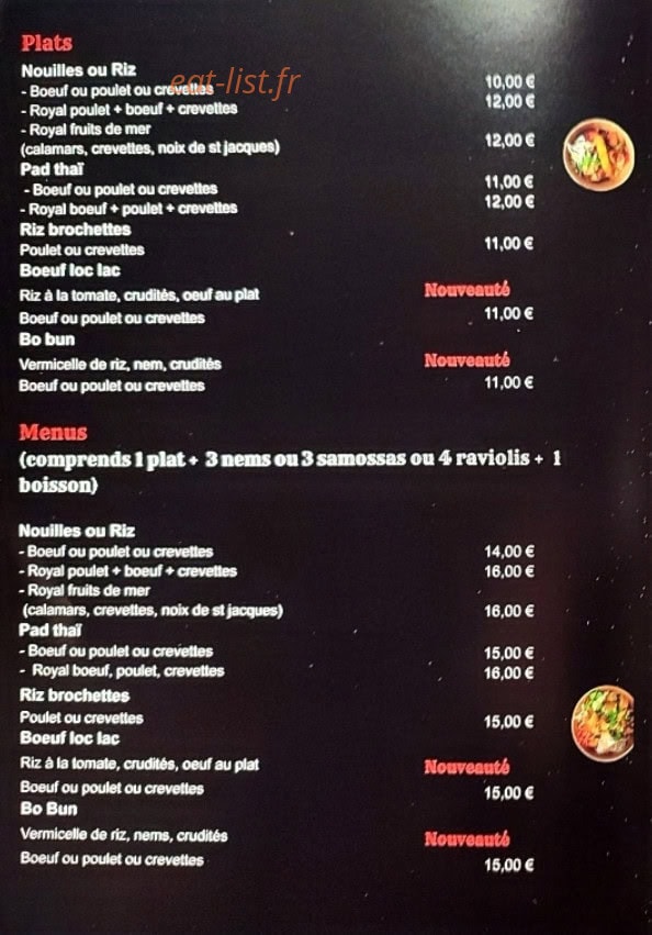Tata Nouilles — carte page 1