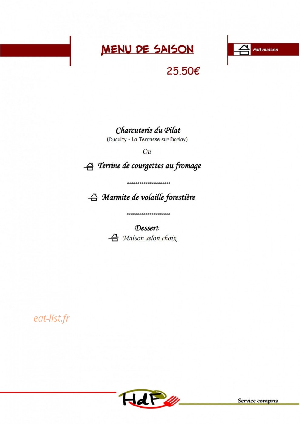 Hôtel de france — carte page 3