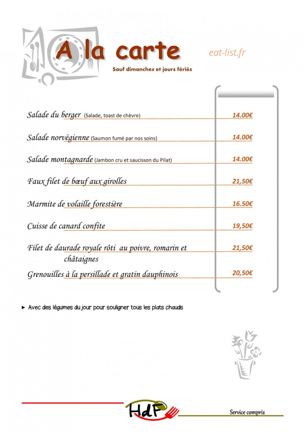 Hôtel de france — carte page 1