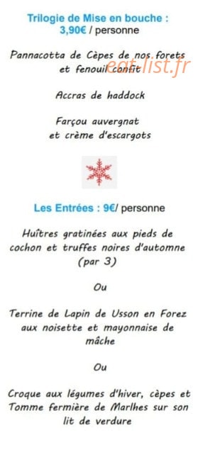 La Table Des Champs — carte page 1