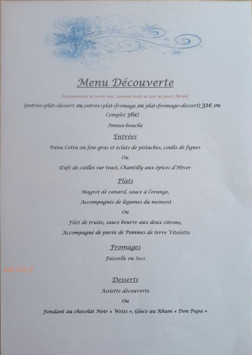 À la Croisée — carte page 1