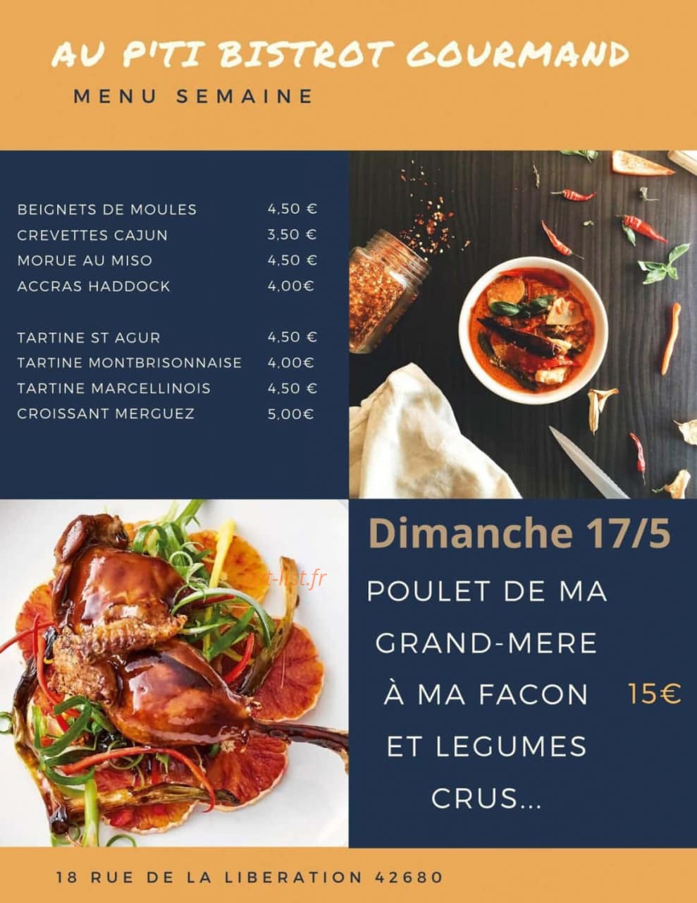 Au P'ti Bistrot Gourmand — carte page 4