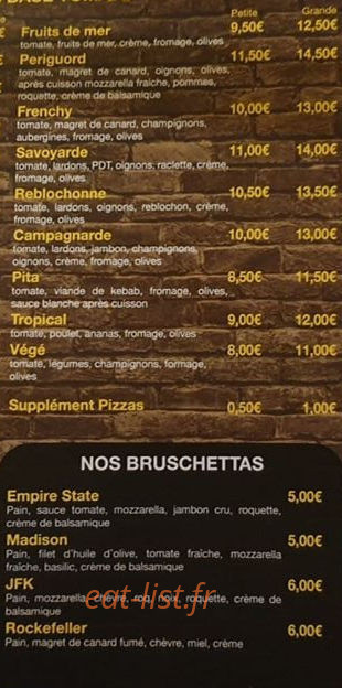 T'jabb pizza — carte page 3