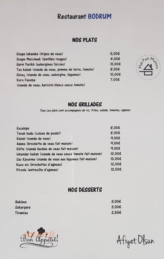Bodrum — carte page 1