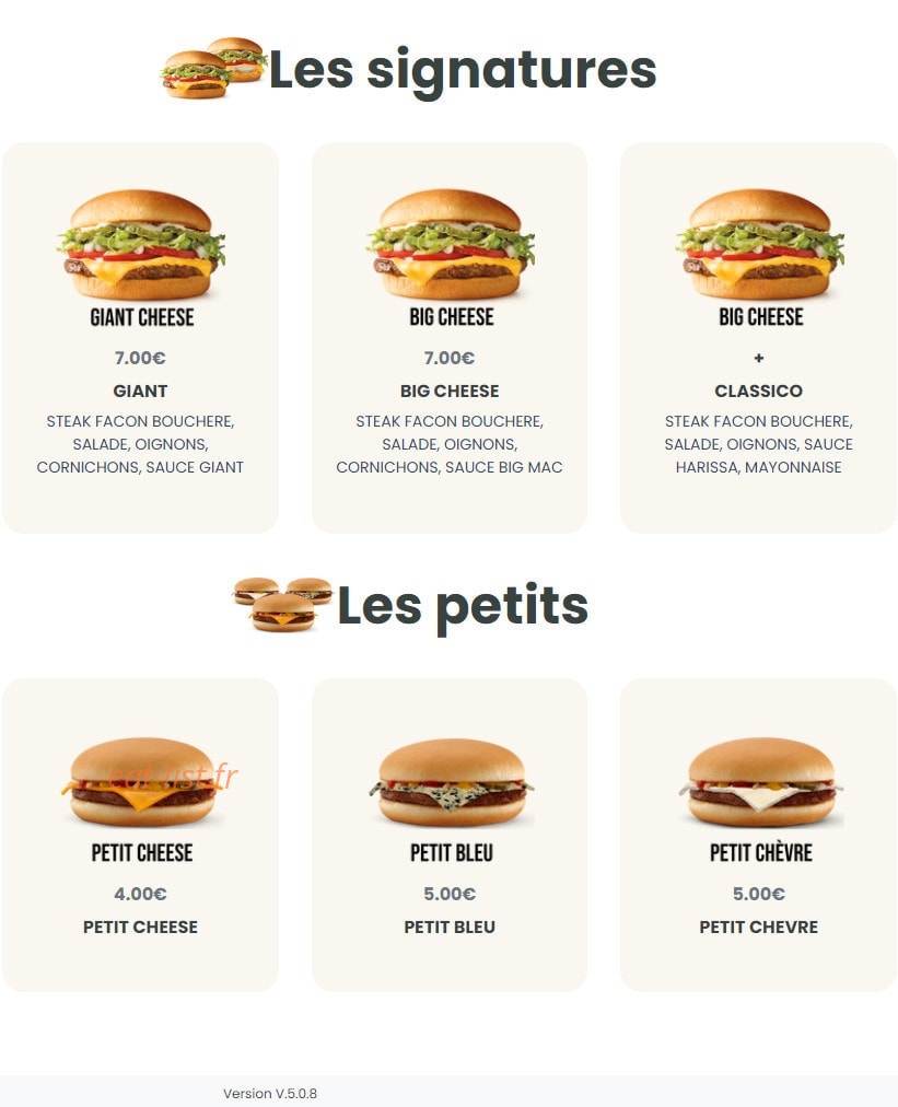 Brother's food factory — carte page 2