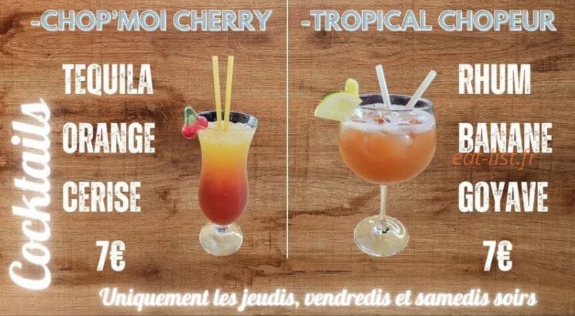 Chopes & Shop — carte page 8