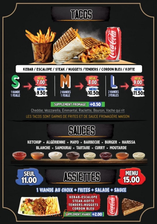 Dorian Kebab — carte page 2