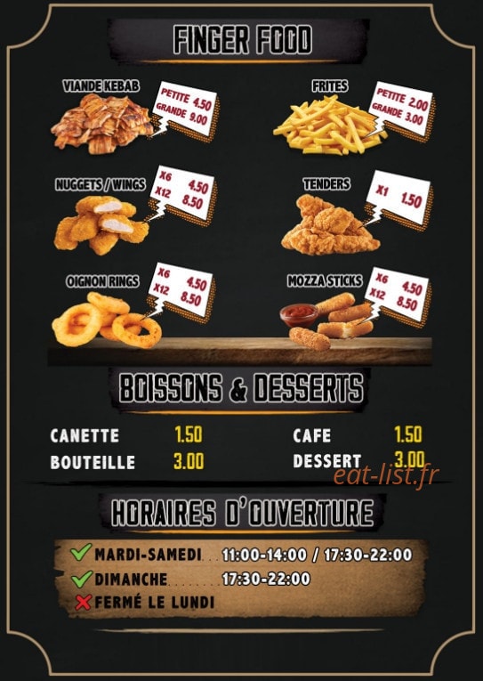 Dorian Kebab — carte page 4