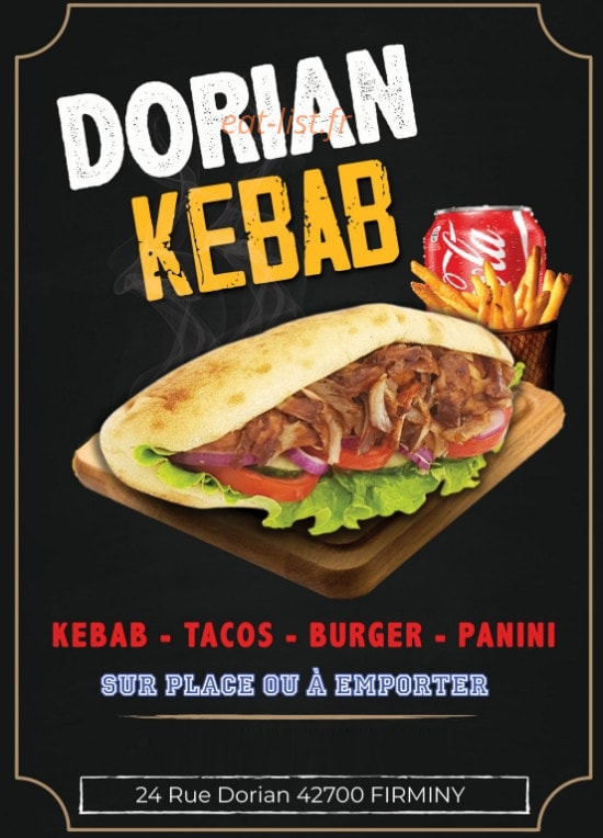 Dorian Kebab — carte page 1