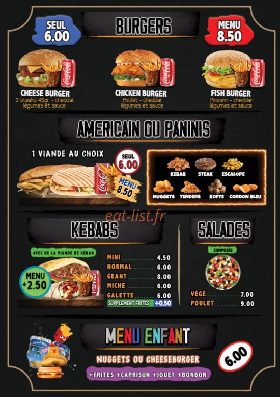 Dorian Kebab — carte page 3