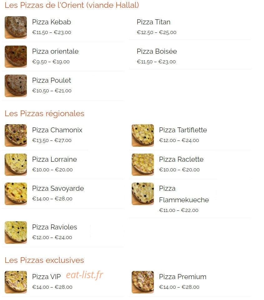 First Pizz’ — carte page 2