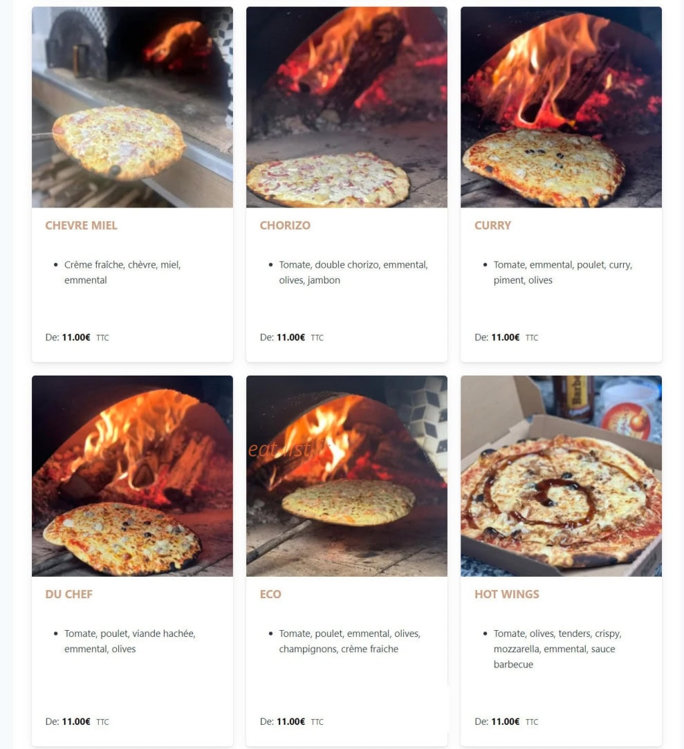 Hot wings pizzas — carte page 2
