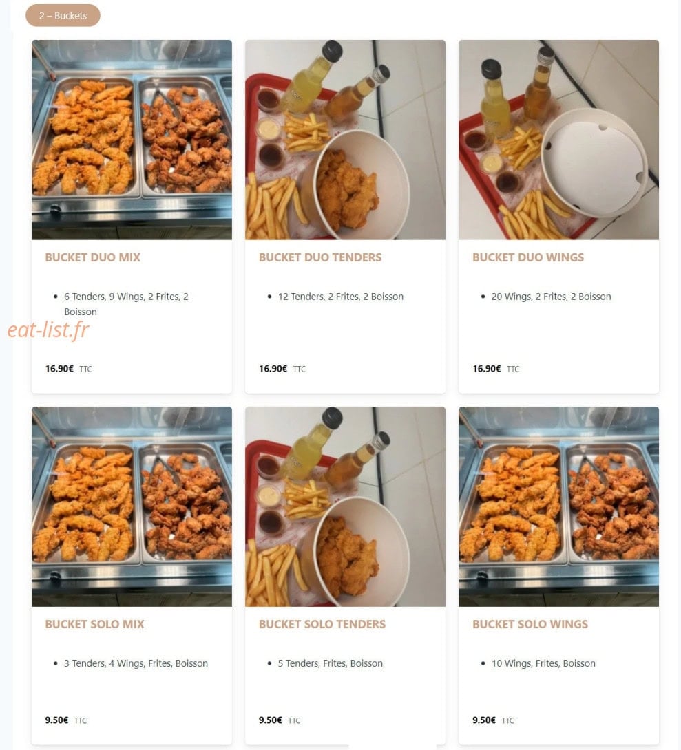 Hot wings pizzas — carte page 5