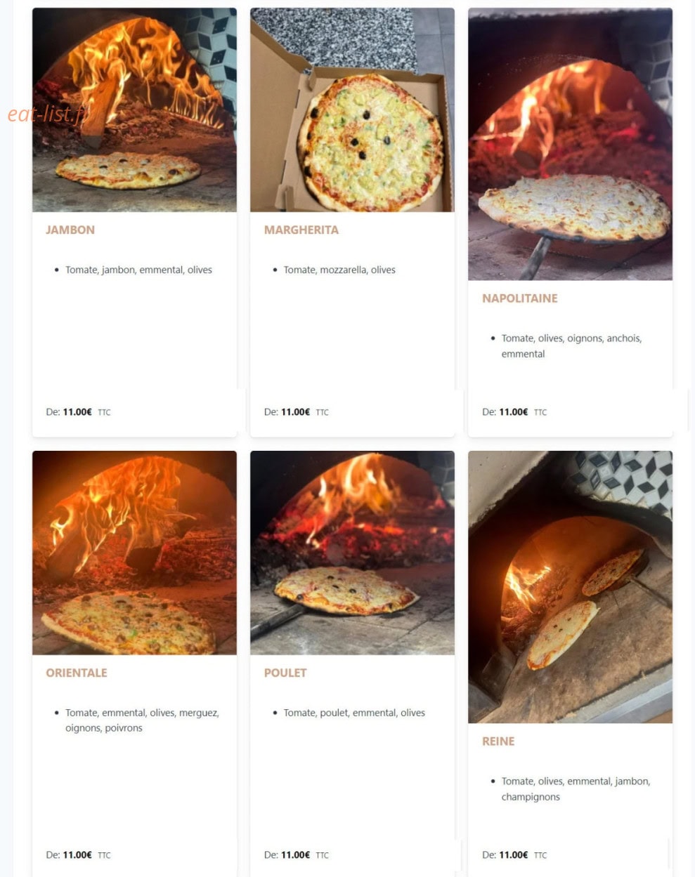 Hot wings pizzas — carte page 3