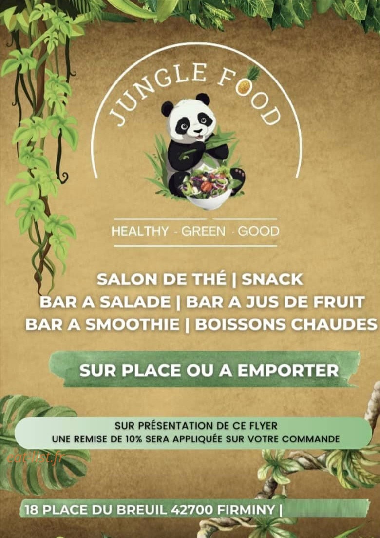 Jungle Food — carte page 1