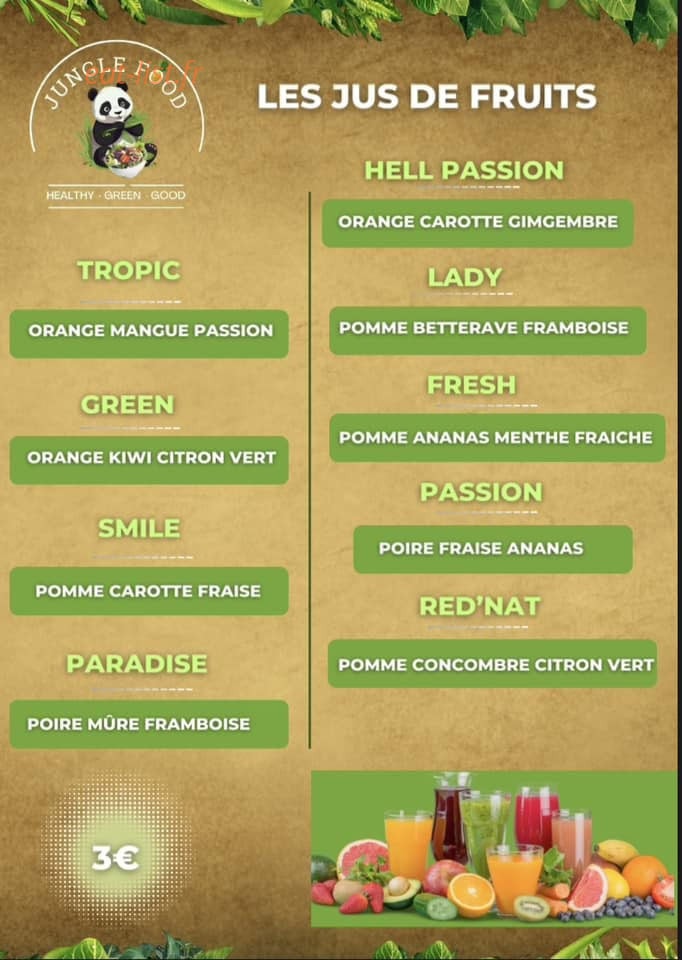 Jungle Food — carte page 3