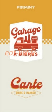 Le Garage à Bières — carte page 1