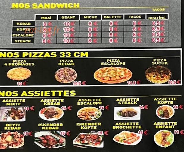 Mevlana Kebab — carte page 1