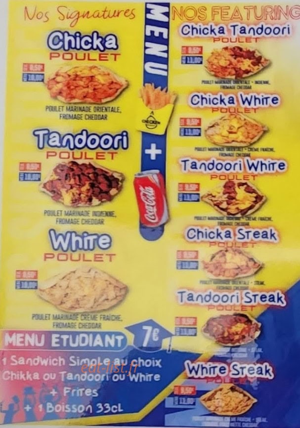 Ô chicken street — carte page 3