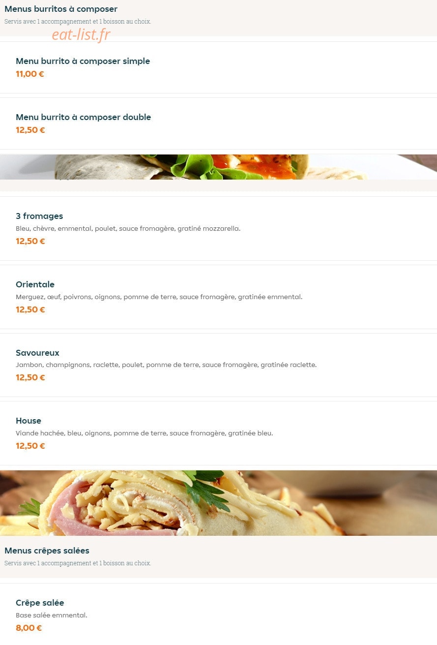 O'gourmet — carte page 1