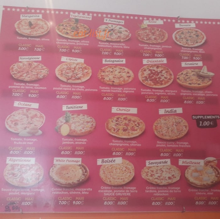 Régal Food — carte page 1