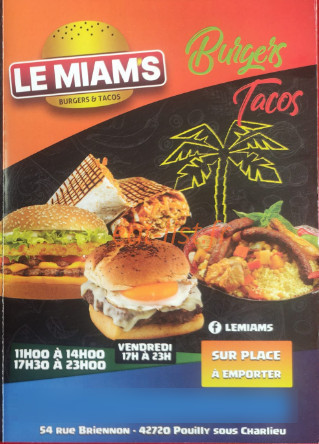 Le miam's — carte page 1
