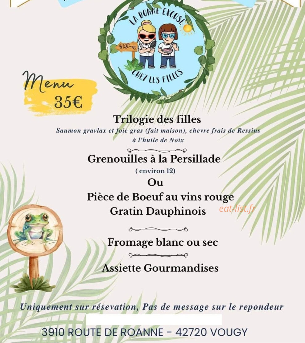 La Bonne Excuse Chez Les Filles — carte page 1