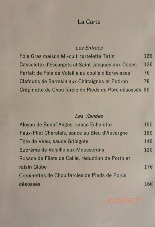 Les 3 Moineaux — carte page 1