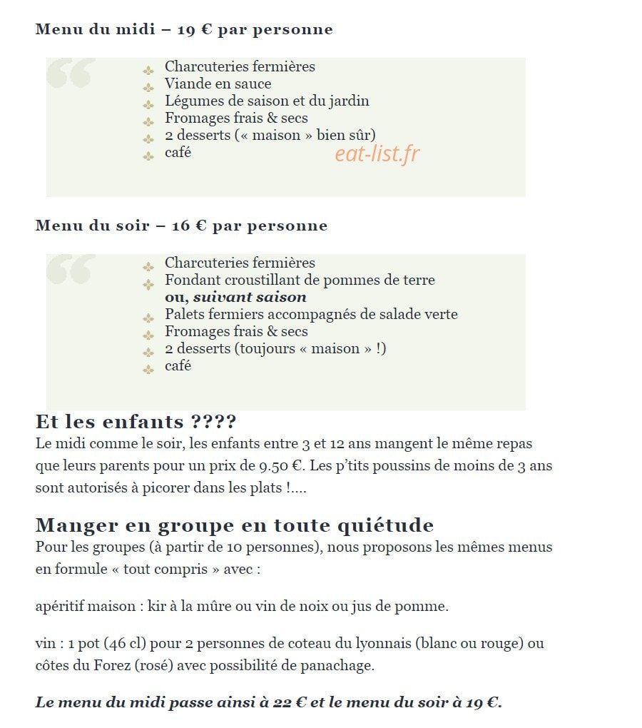 La P'tite poule rousse — carte page 1